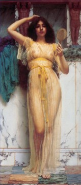 ジョン・ウィリアム・ゴッドワード Painting - ザ・ミラー 1899年 女性のヌード ジョン・ウィリアム・ゴッドワード
